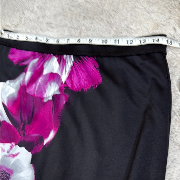 Alfani | Black and Purple Floral Midi Skirt, Size S, NWT - Picture 2 of 9